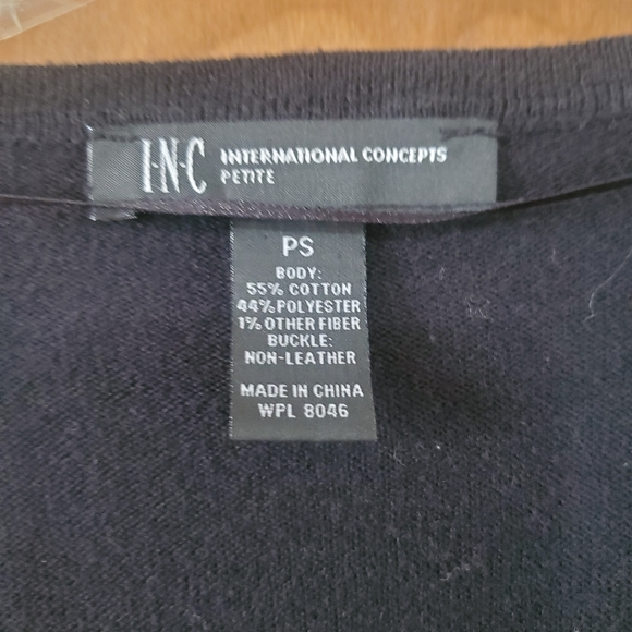 INC Petite Asymmetrical Wrap Cardigan Sweater - Picture 6 of 6